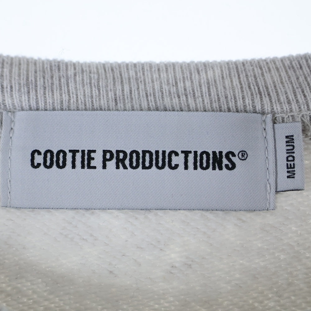 COOTIE(クーティー) フロッキーロゴスウェットトレーナー グレー