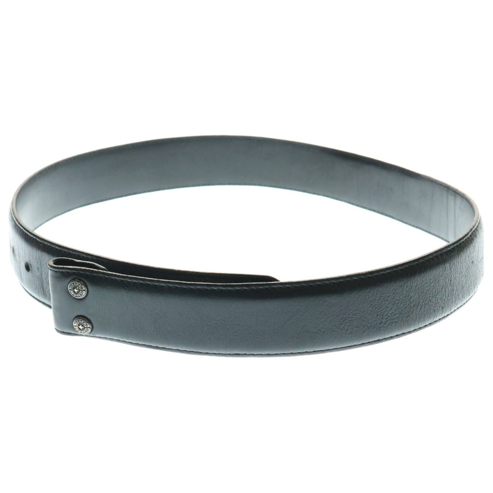 CHROME HEARTS(クロムハーツ) OLD 1.5 STRAP 1.5inch オールド スクロールレーベルリベッツ レザーベルト ブラック