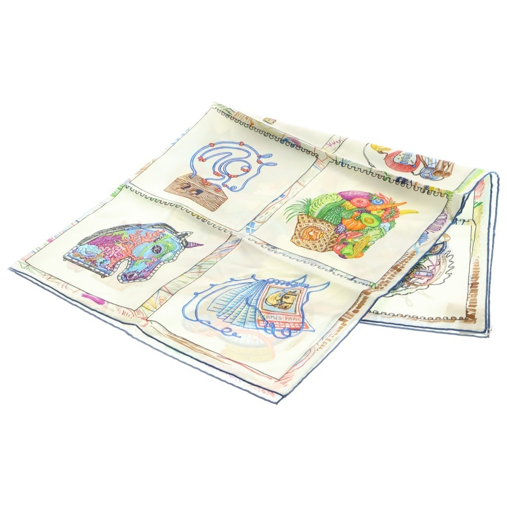 HERMES(エルメス) CARRE TWILL CHEVALOSCOPE シュバロスコープ カレ90 シルクスカーフ 003913S マルチ