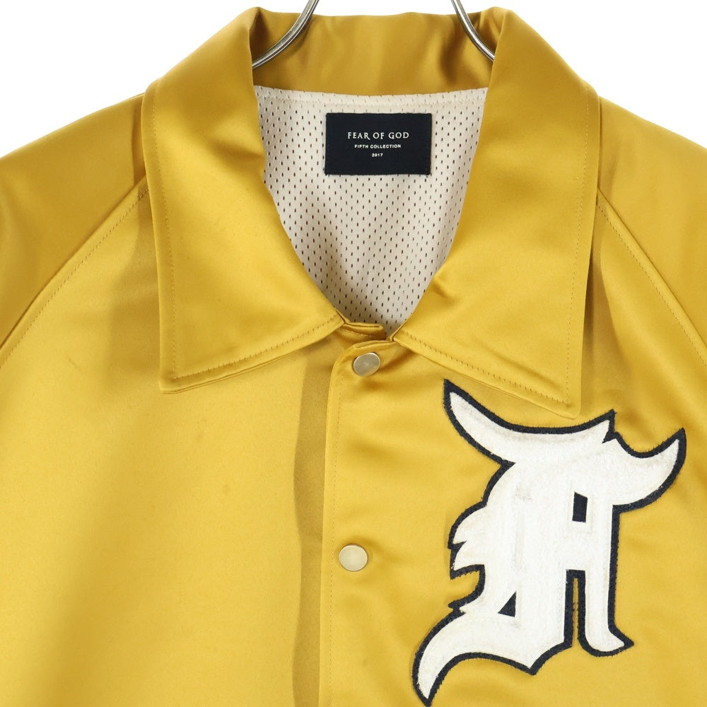 FEAR OF GOD(フィアオブゴッド) Fifth Collection Satin Baseball Jacket フィアオブゴッド 5thコレクション サテンベースボールジャケット スタジャン イエロー