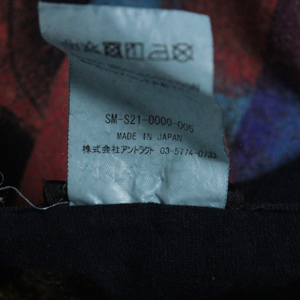 SAINT MICHAEL(セントマイケル) 21SS SS TEE heart BLACK ハートプリント総柄半袖Tシャツ SM-S21-0000-005 ブラック/レッド