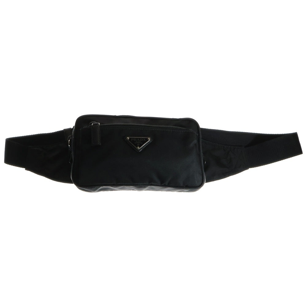 PRADA(プラダ) Re-Nylon TESSUTO MONTAGN サフィアーノ リナイロン ウエストボディバッグ 2VL977 ブラック