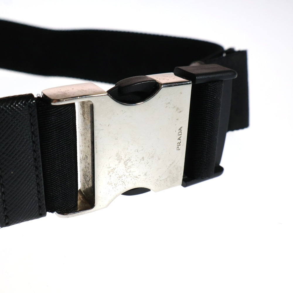 PRADA(プラダ) Re-Nylon TESSUTO MONTAGN サフィアーノ リナイロン ウエストボディバッグ 2VL977 ブラック