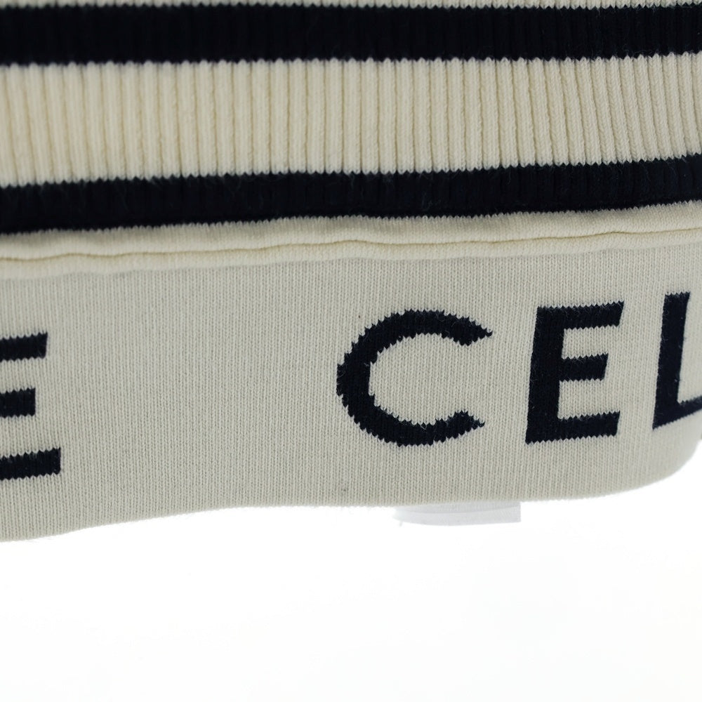 CELINE(セリーヌ) アスリートブラトップ クロップドロゴボーダーノースリーブ 2A22O372N ホワイト レディース