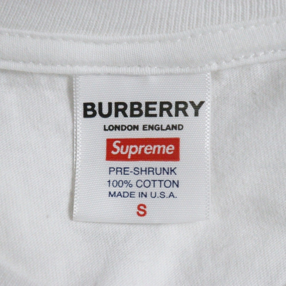 SUPREME(シュプリーム) 22SS×Burberry Box Logo Tee バーバリー ボックスロゴクルーネック半袖Tシャツ カットソー ホワイト
