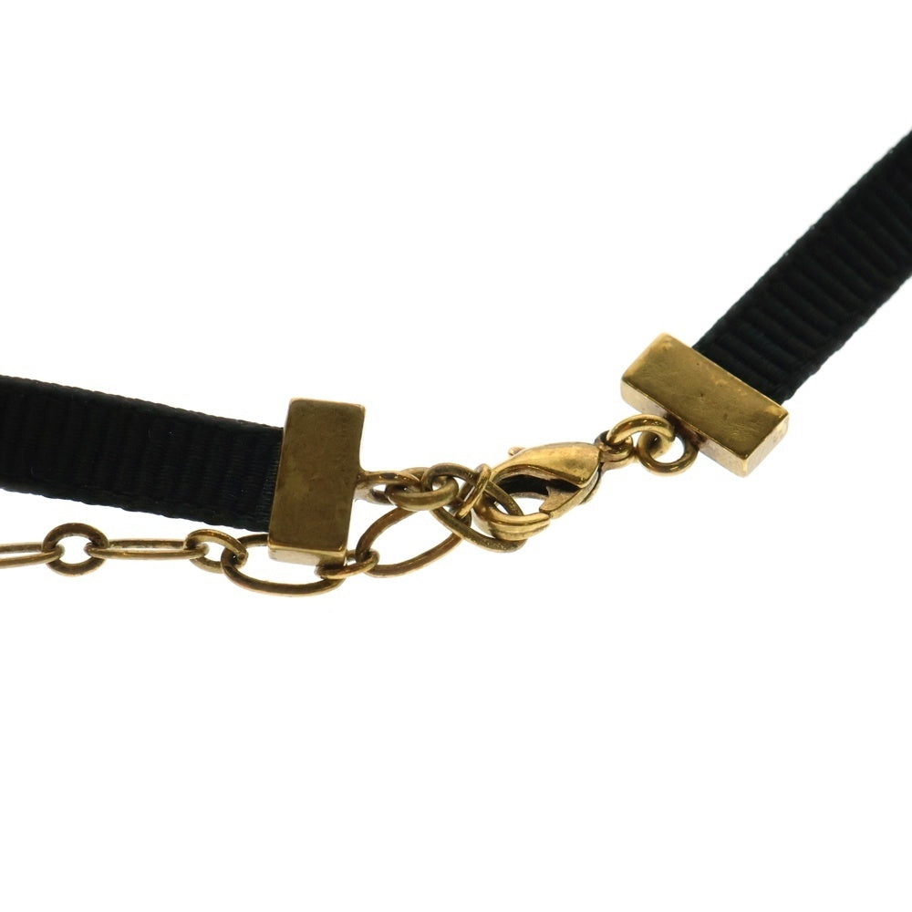 Christian Dior(クリスチャンディオール) J'A DIOR ジャディオール ロゴチョーカー ネックレス N0681ADRMT ゴールド/ブラック レディース