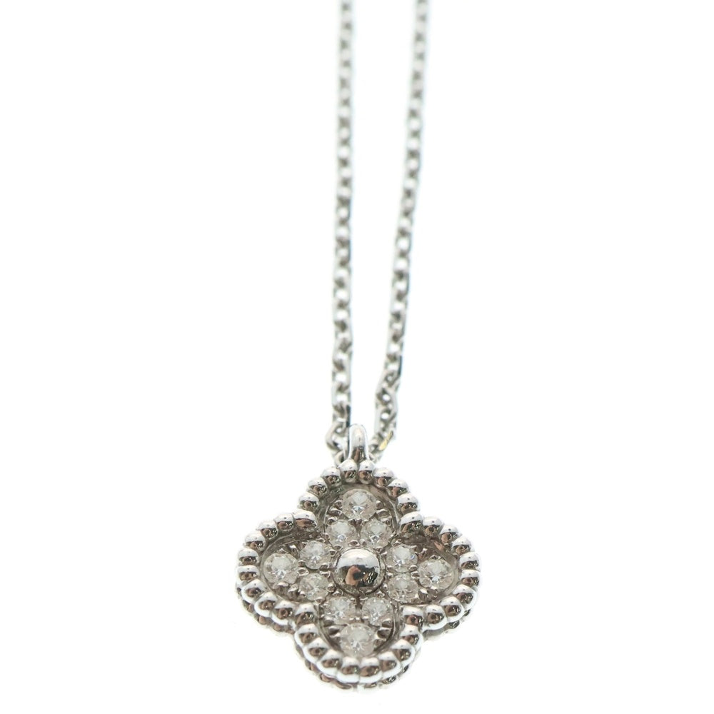 Van Cleef & Arpels(ヴァンクリーフアンドアーペル) スウィート アルハンブラ パヴェダイヤ ペンダント 18KWG ホワイトゴールド VCARO85900