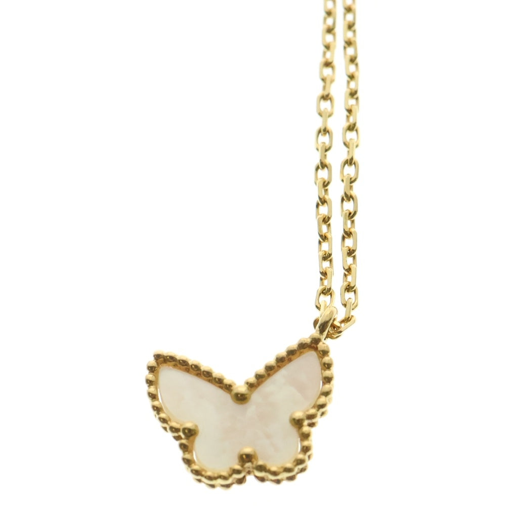 Van Cleef & Arpels(ヴァンクリーフアンドアーペル) スウィート アルハンブラ パピヨン ペンダント ネックレス 18K イエローゴールド/ホワイト VCARF69300