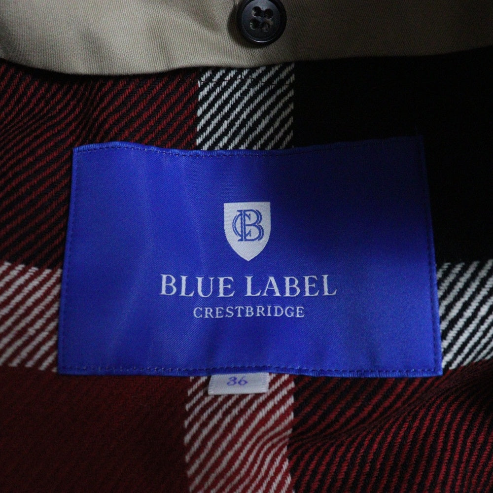 BLUE LABEL CRESTBRIDGE(ブルーレーベルクレストブリッジ) 裏地チェックライナー付きトレンチコート 55A10-800-42 ベージュ レディース