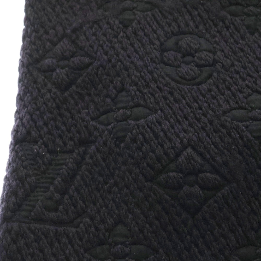 LOUIS VUITTON(ルイヴィトン) エシャルプ ロゴマニア モノグラム シルク混ウールマフラー 413287 ブラック/パープル