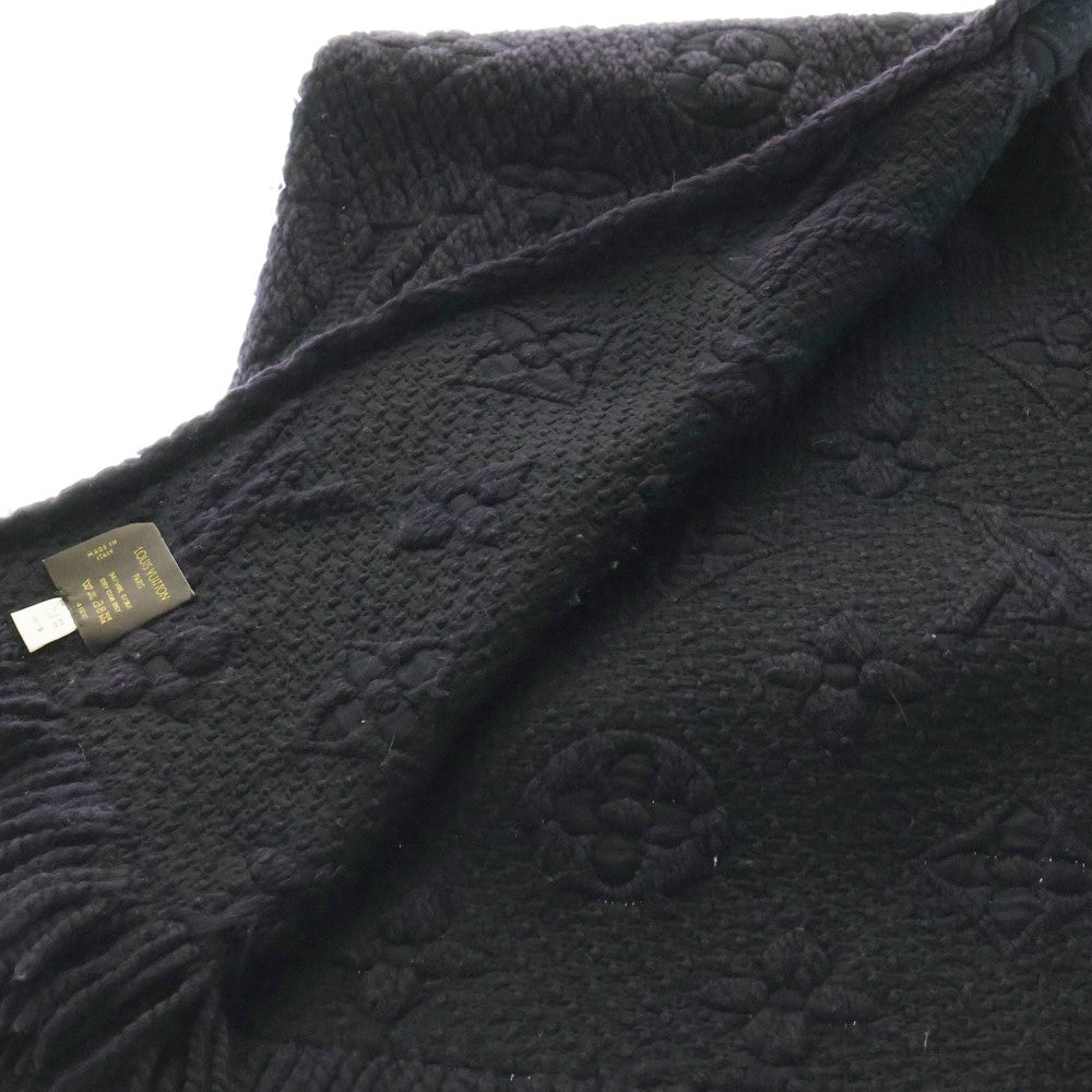 LOUIS VUITTON(ルイヴィトン) エシャルプ ロゴマニア モノグラム シルク混ウールマフラー 413287 ブラック/パープル
