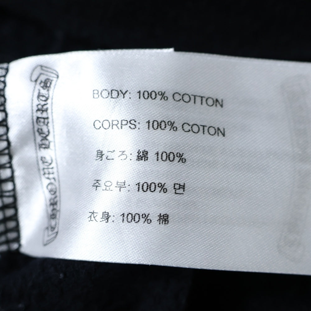 CHROME HEARTS(クロムハーツ) SWTSHRT PLVR プルオーバーパーカー 袖フローラルホースシュープリント スウェットプルオーバーパーカー ブラック