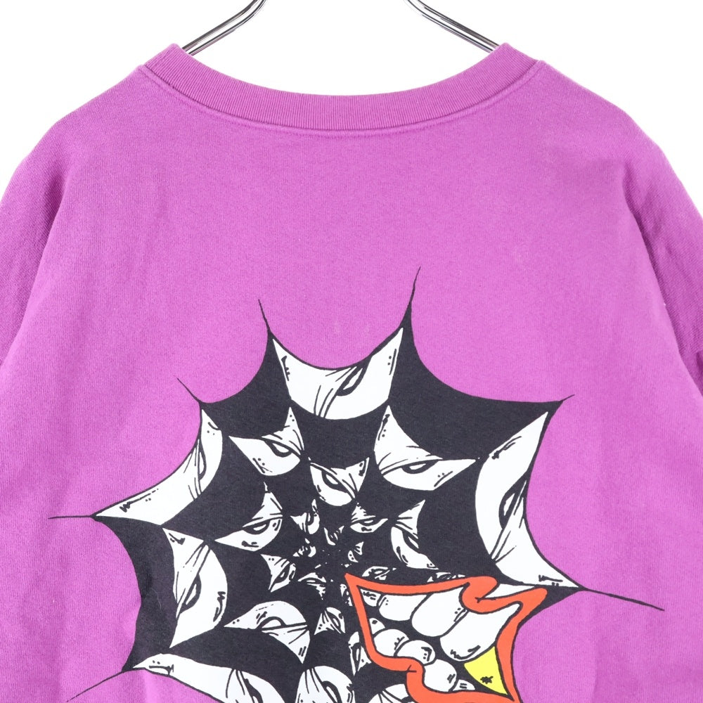 CHROME HEARTS(クロムハーツ) 21SS×MATTY BOY PPO PHYSM SWTSHRT マッティボーイ フィズム スパイダーウェブ プリントスウェットトレーナー パープル
