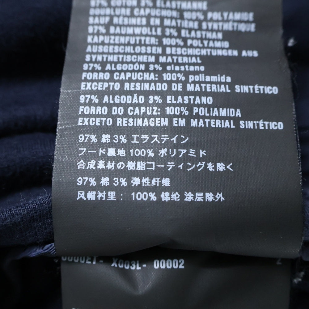 PRADA(プラダ) サイドラインタイトフィットジップアップフーディーパーカー R142 D8R ネイビー レディース