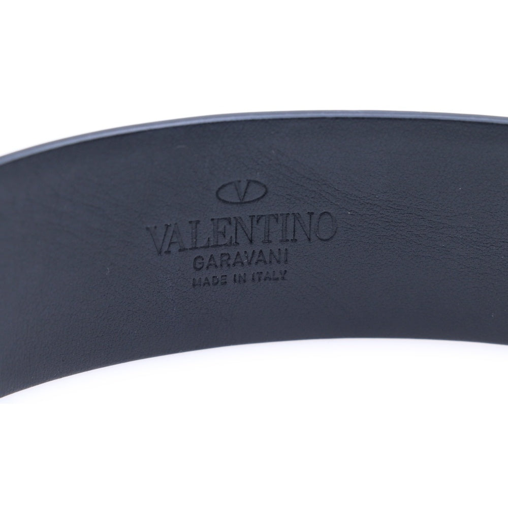 VALENTINO GARAVANI(ヴァレンチノガラヴァーニ) VLOGO ロゴバックルレザーベルト TW0T0S11YEE ブラック レディース