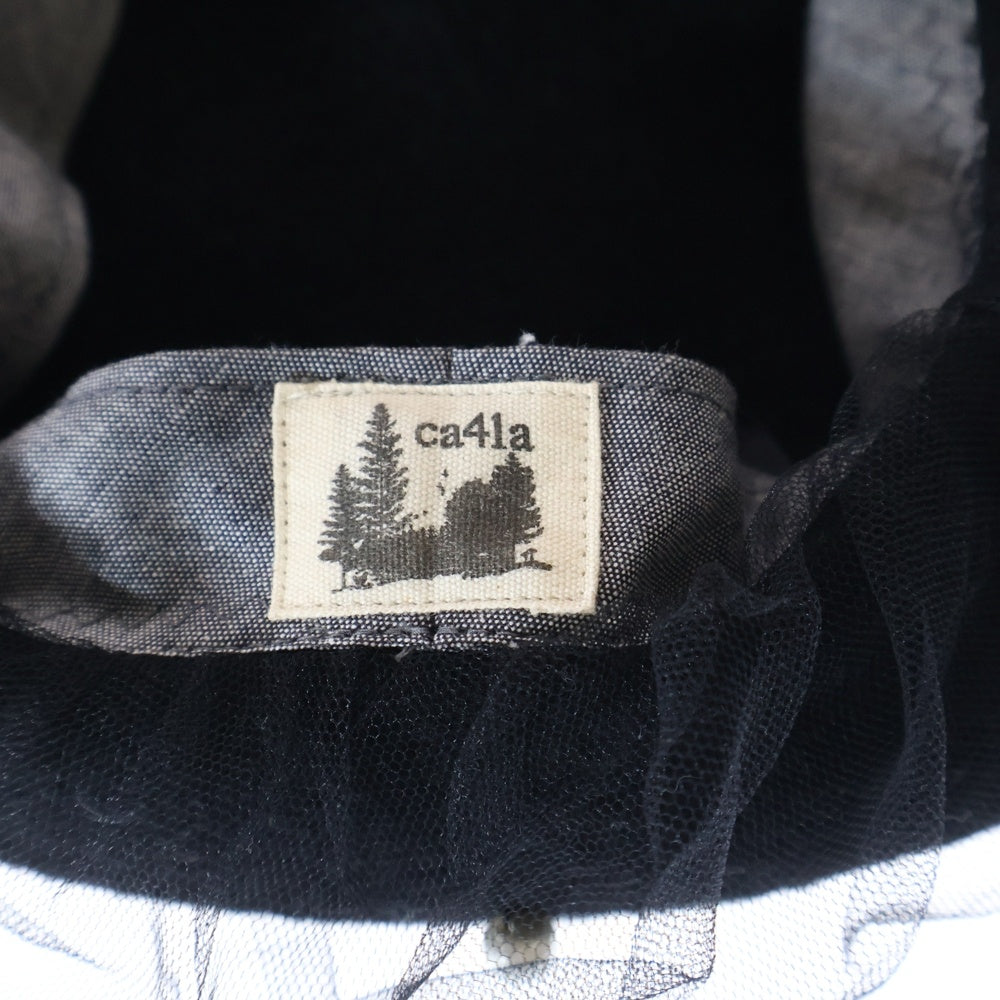 CA4LA(カシラ) パールチュール付きベレー帽 帽子 KTZ01969 ブラック レディース