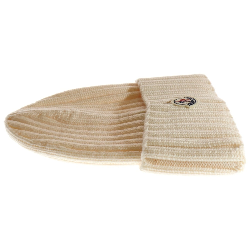 MONCLER(モンクレール) BERRETTO TRICOT アイコンパッチビーニー ニットキャップ H20933B00037 クリーム