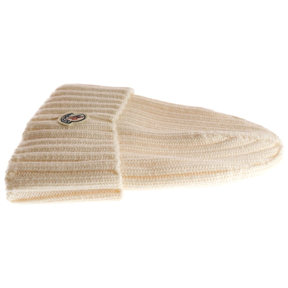 MONCLER(モンクレール) BERRETTO TRICOT アイコンパッチビーニー ニットキャップ H20933B00037 クリーム