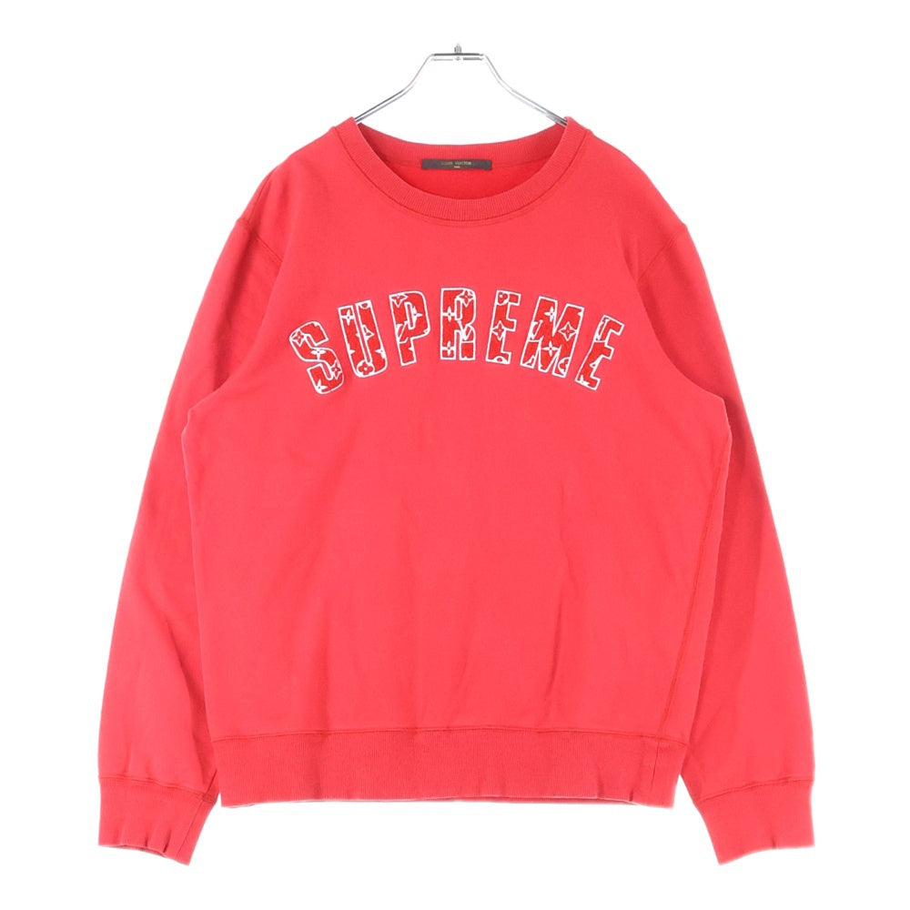 LOUIS VUITTON(ルイヴィトン) 17AW × SUPREME Arc Logo Crewneck RM172 JIU HDY93W シュプリーム アーチロゴ クルーネックスウェットトレーナー レッド
