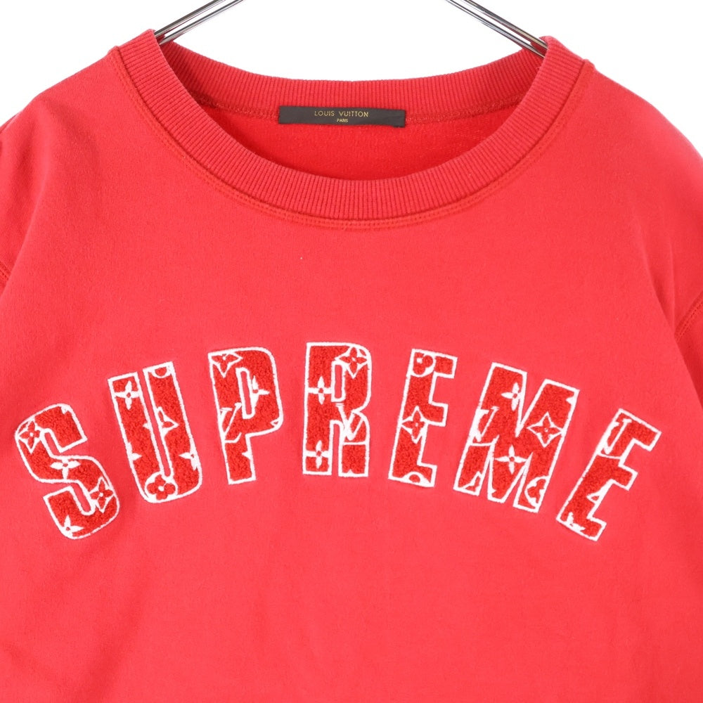 LOUIS VUITTON(ルイヴィトン) 17AW × SUPREME Arc Logo Crewneck RM172 JIU HDY93W シュプリーム アーチロゴ クルーネックスウェットトレーナー レッド