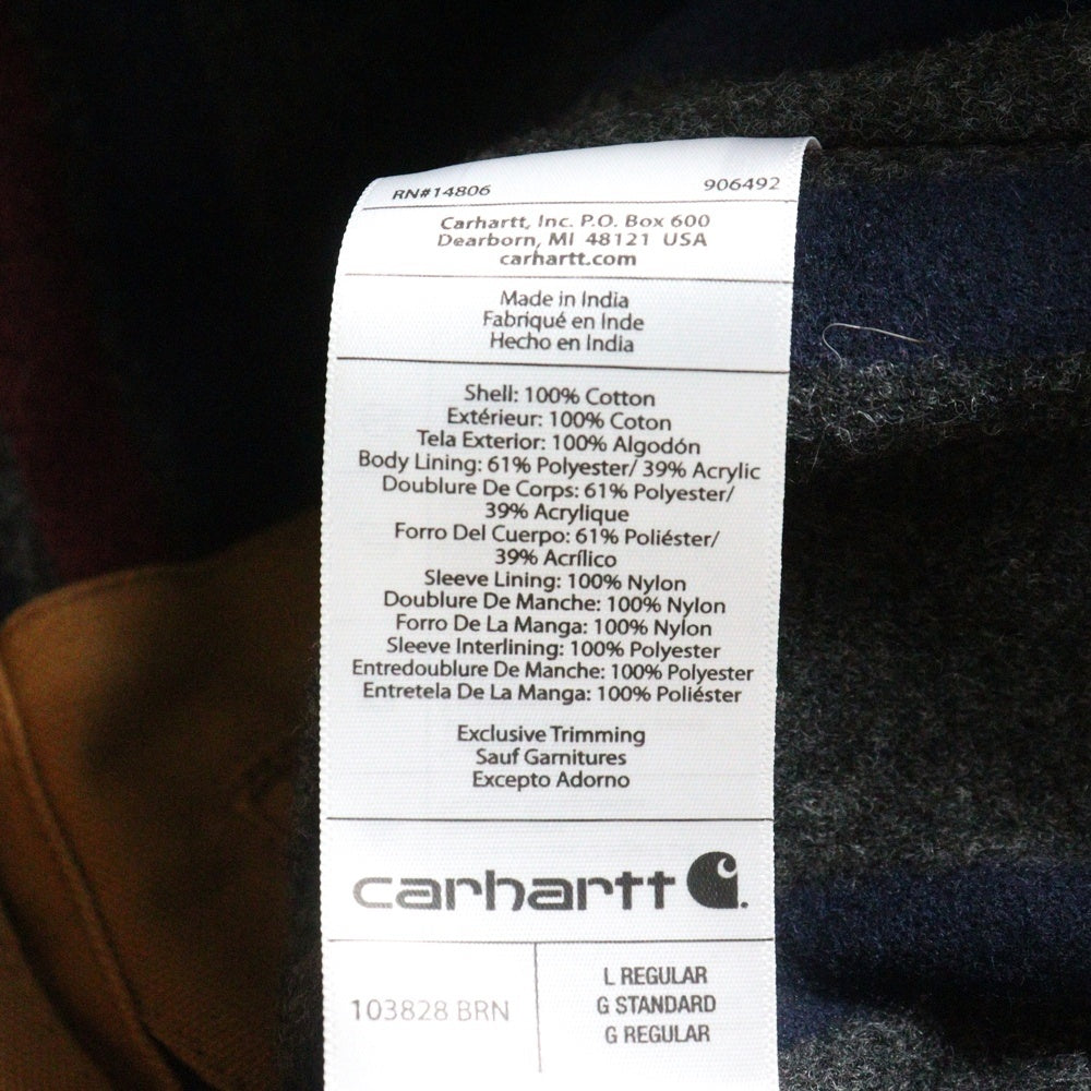 CARHARTT(カーハート) DETROIT JACKET デトロイトダックワークジャケット OJ3828 ブラウン
