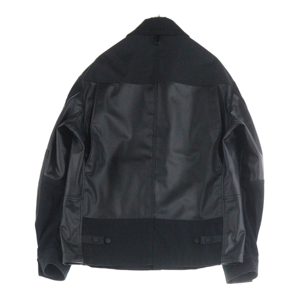 eYe COMME des GARCONS JUNYA WATANABE MAN(アイ コム デ ギャルソン ジュンヤ ワタナベ マン) 24SS×Carhartt カーハート エステルオックスフェイクレザージャケット 綿ダック WM-J904 ブラック