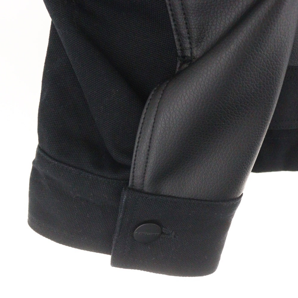 eYe COMME des GARCONS JUNYA WATANABE MAN(アイ コム デ ギャルソン ジュンヤ ワタナベ マン) 24SS×Carhartt カーハート エステルオックスフェイクレザージャケット 綿ダック WM-J904 ブラック