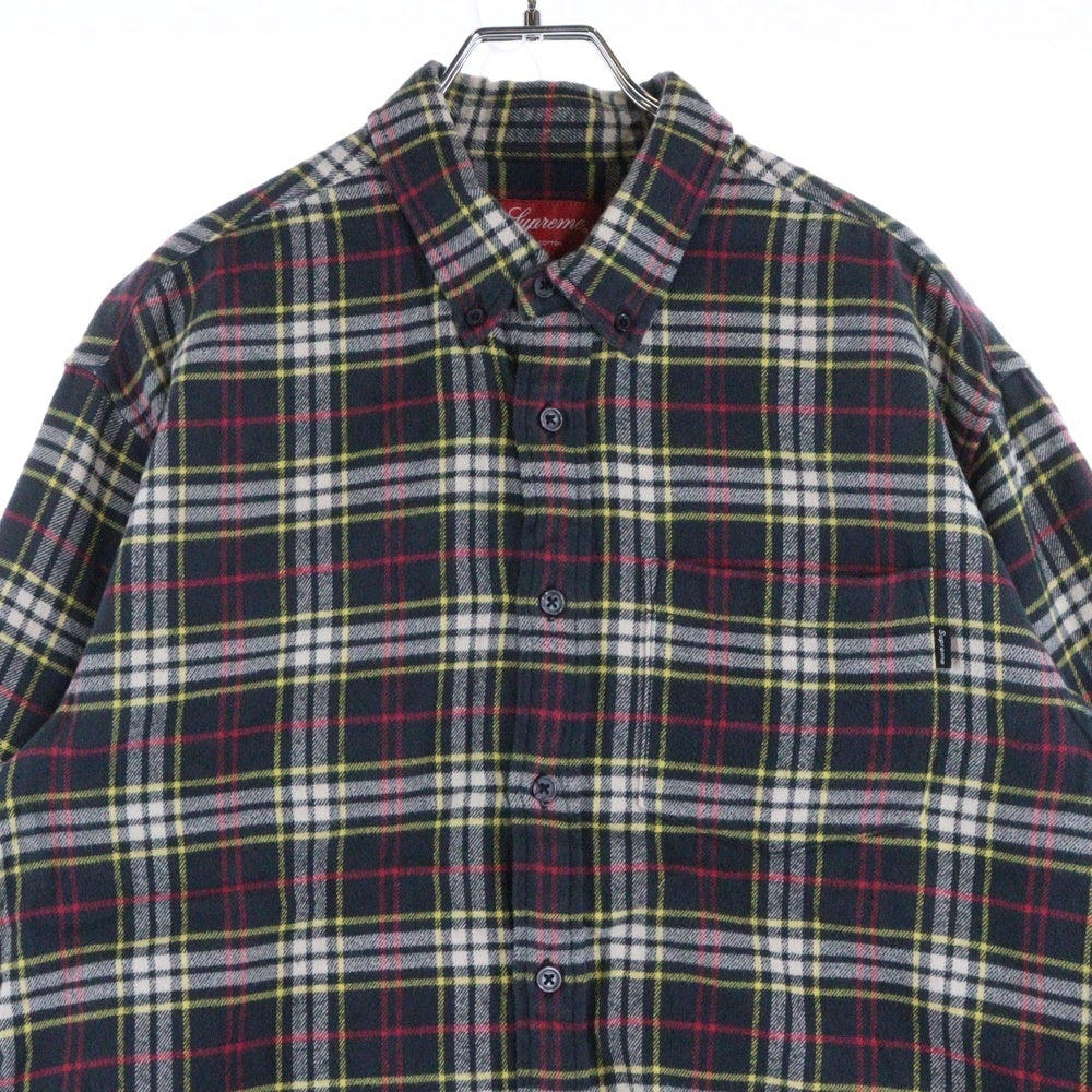 SUPREME(シュプリーム) 20AW Tartan Flannel Shirt Black タータンフランネルチェック長袖シャツ ブラック/マルチ