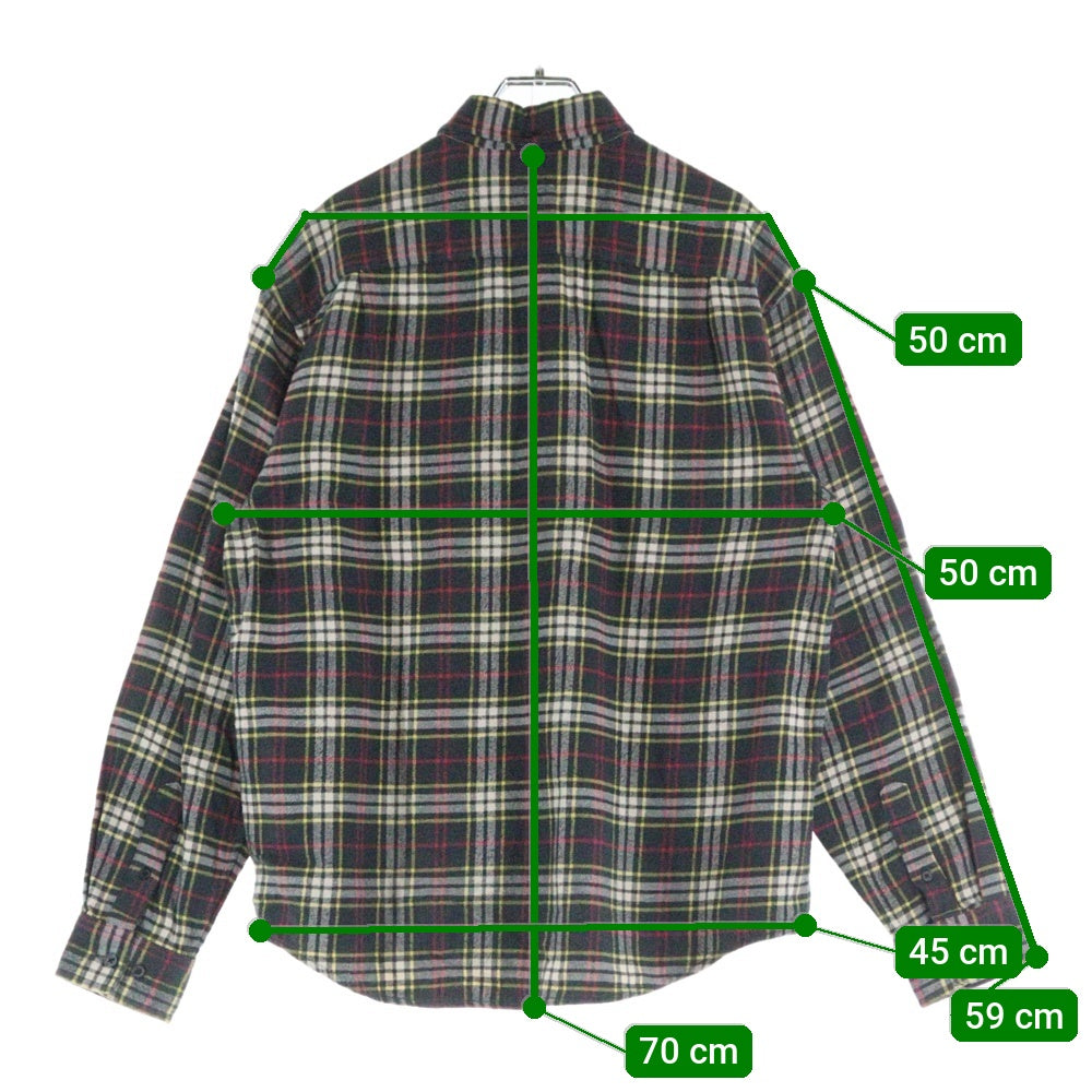 SUPREME(シュプリーム) 20AW Tartan Flannel Shirt Black タータンフランネルチェック長袖シャツ ブラック/マルチ