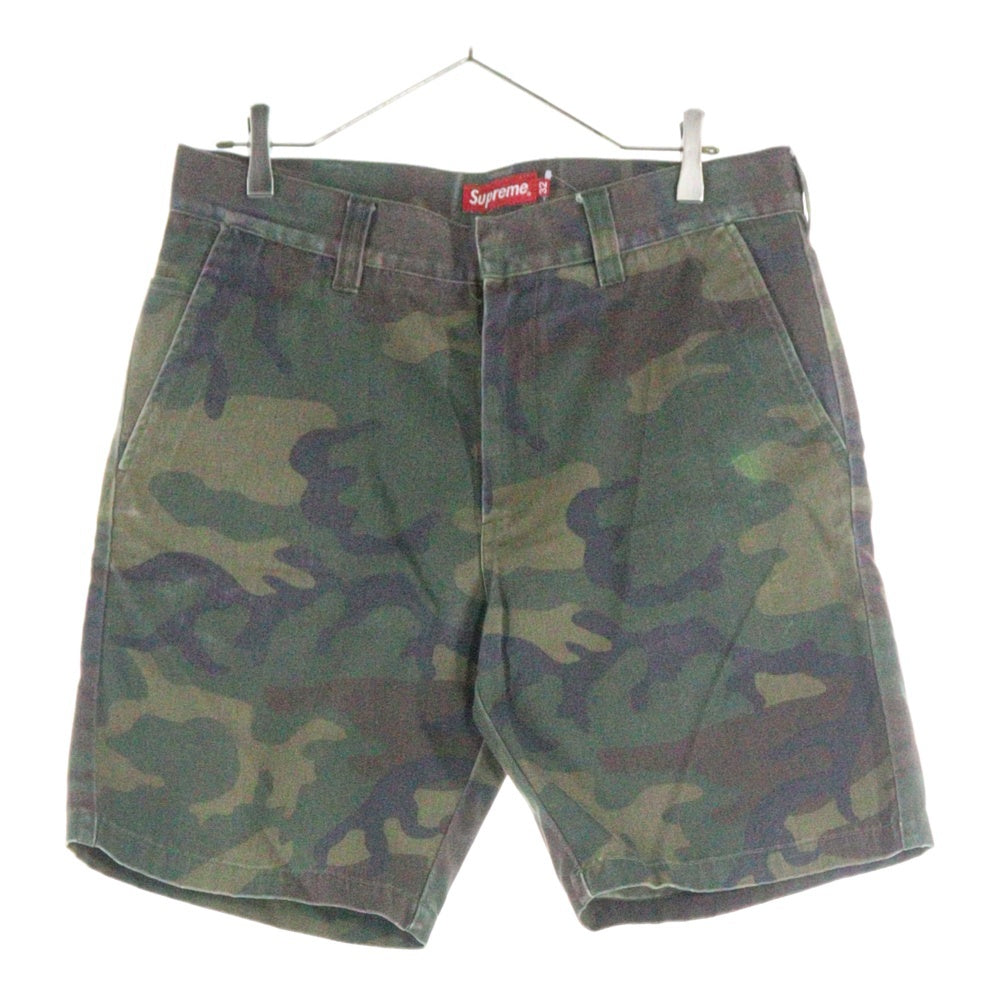 SUPREME(シュプリーム) 14SS Work Short ワークショーツ ハーフパンツ カモフラ グリーン