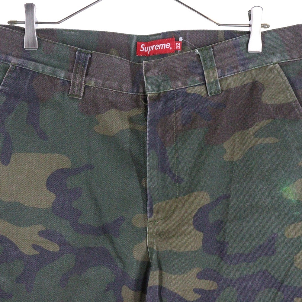 SUPREME(シュプリーム) 14SS Work Short ワークショーツ ハーフパンツ カモフラ グリーン