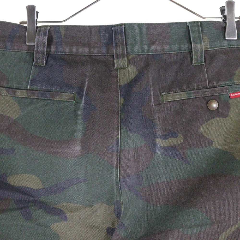 SUPREME(シュプリーム) 14SS Work Short ワークショーツ ハーフパンツ カモフラ グリーン