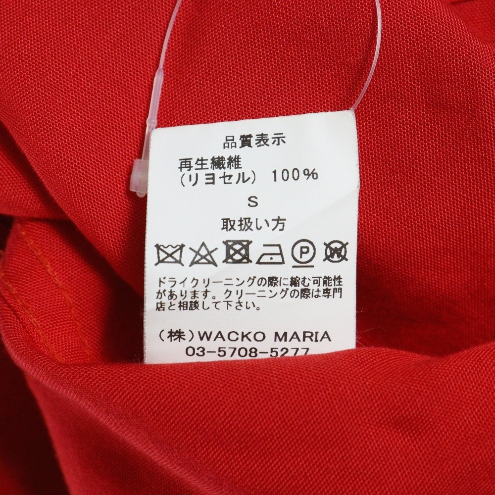 WACKO MARIA(ワコマリア) The Guillty Partise SHIRT 骸骨手プリント 半袖シャツ レッド