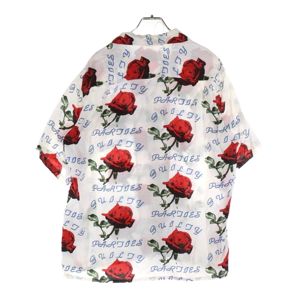 WACKO MARIA(ワコマリア) ROSE HAWAIIAN SHIRT 薔薇柄 ハワイアンシャツ ホワイト