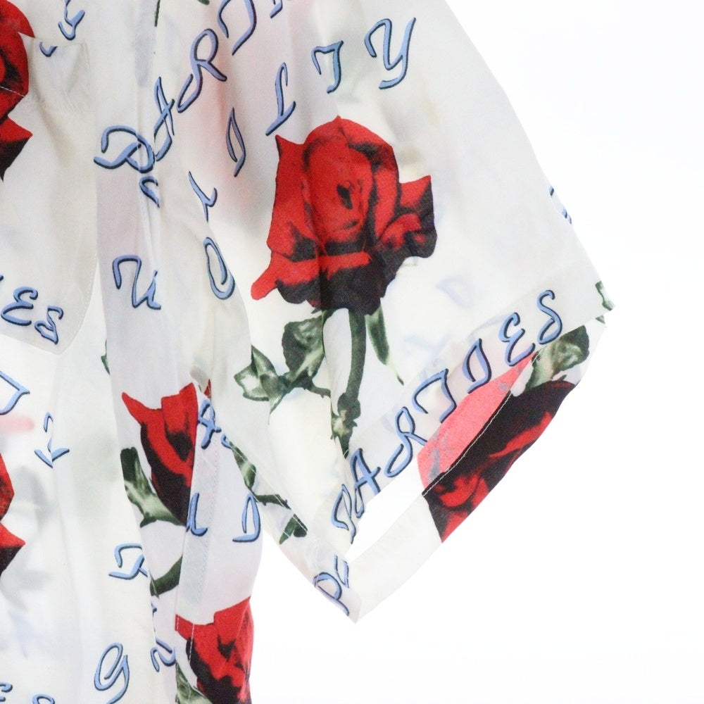 WACKO MARIA(ワコマリア) ROSE HAWAIIAN SHIRT 薔薇柄 ハワイアンシャツ ホワイト