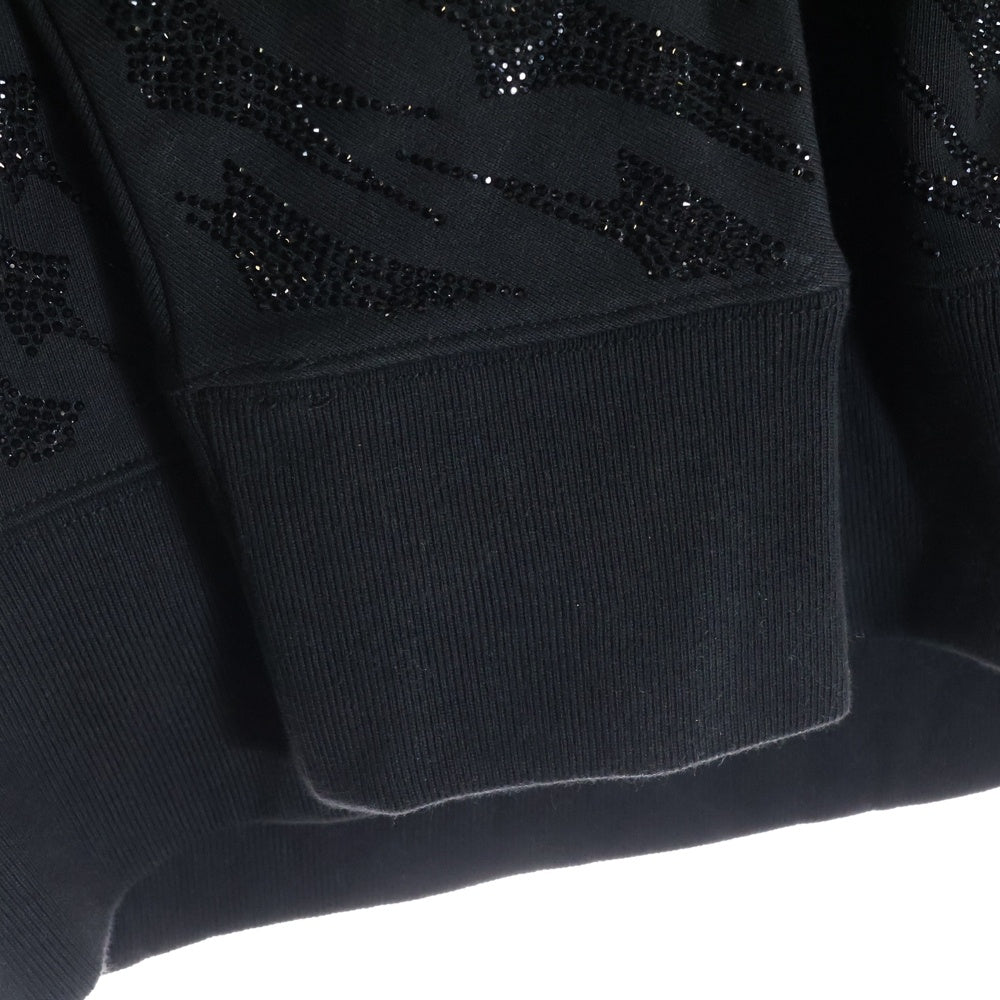 MUGLER(ミュグレー) ×H&M ラインストーン パーカー フーディー ブラック