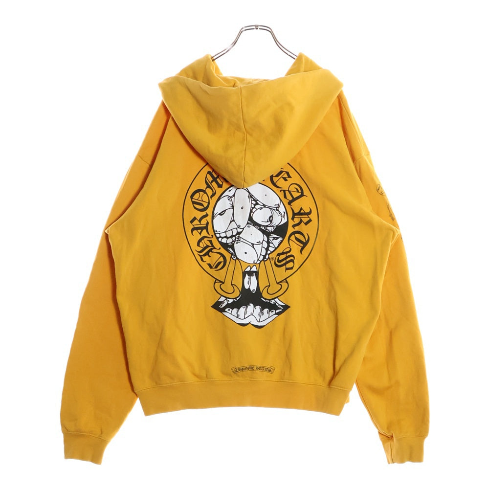 CHROME HEARTS(クロムハーツ) PPO mustard HD PLVR MATTY BOY バックプリントプルオーバースウェットパーカー フーディー マスタード