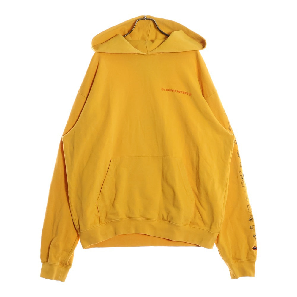 CHROME HEARTS(クロムハーツ) PPO mustard HD PLVR MATTY BOY バックプリントプルオーバースウェットパーカー フーディー マスタード