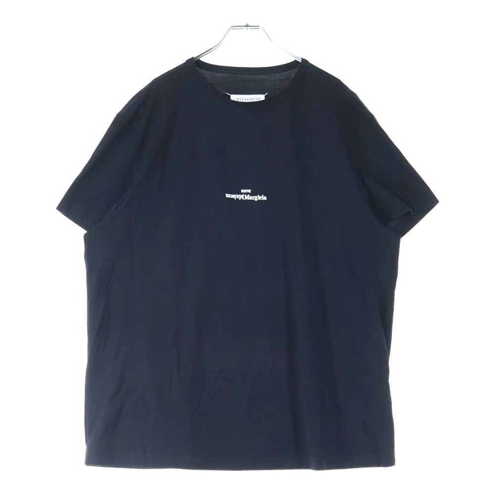 Maison Martin Margiela(メゾンマルタンマルジェラ) アップサイドダウンロゴ半袖Tシャツ カットソー S30GC0701 S22816 ブラック