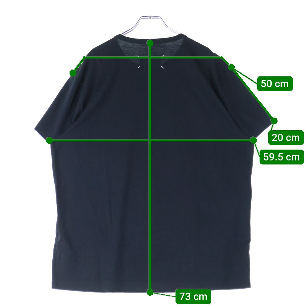 Maison Martin Margiela(メゾンマルタンマルジェラ) アップサイドダウンロゴ半袖Tシャツ カットソー S30GC0701 S22816 ブラック