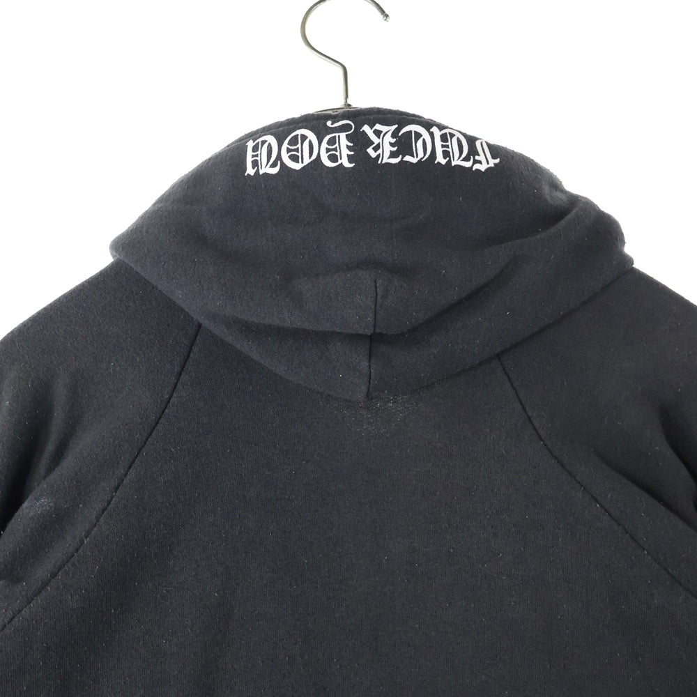 CHROME HEARTS(クロムハーツ) OLD FUCK YOU SWTSHRT HD オールド ファックユー ヴァインダガープリント 裏地サーマルスウェットプルオーバーパーカー ブラック