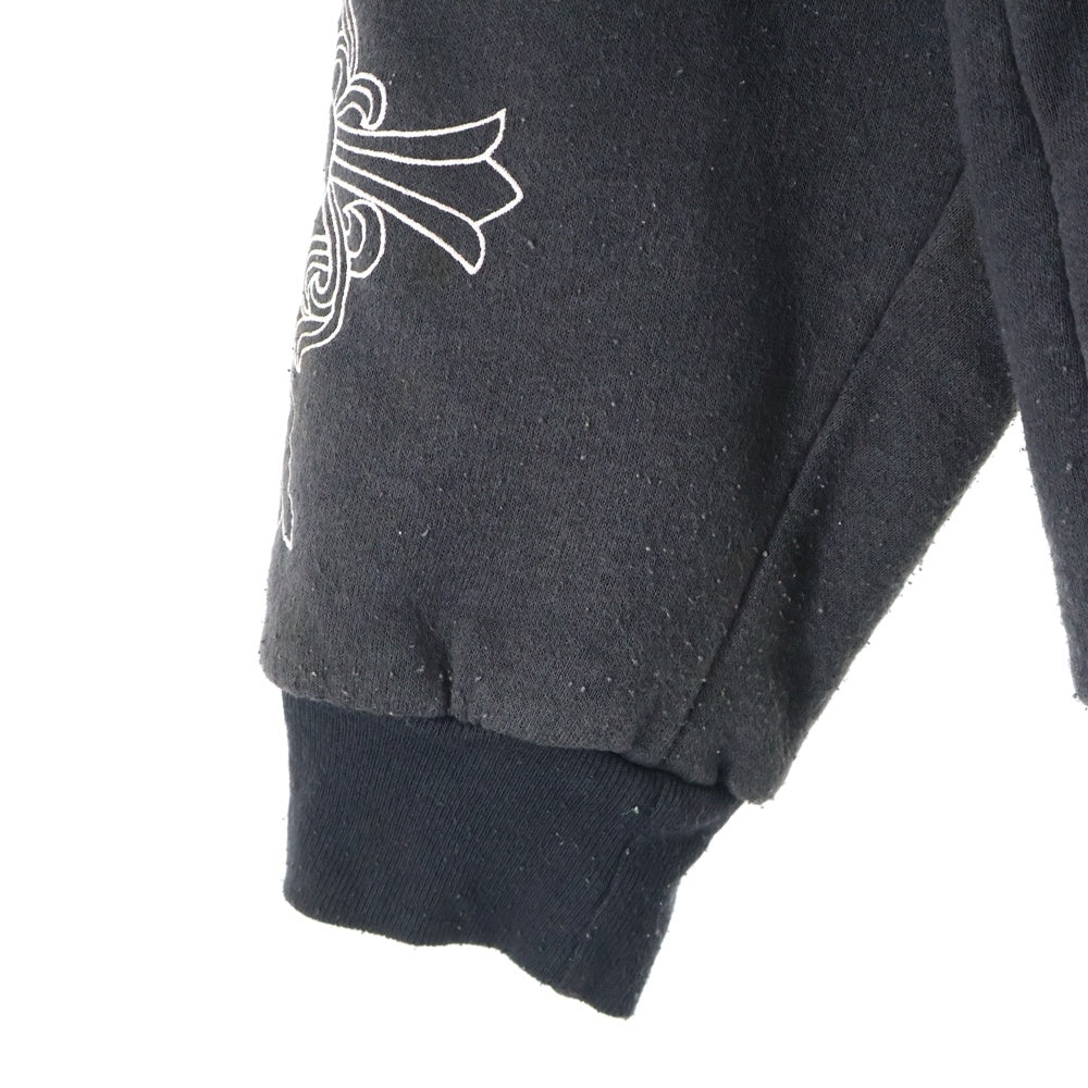 CHROME HEARTS(クロムハーツ) OLD FUCK YOU SWTSHRT HD オールド ファックユー ヴァインダガープリント 裏地サーマルスウェットプルオーバーパーカー ブラック