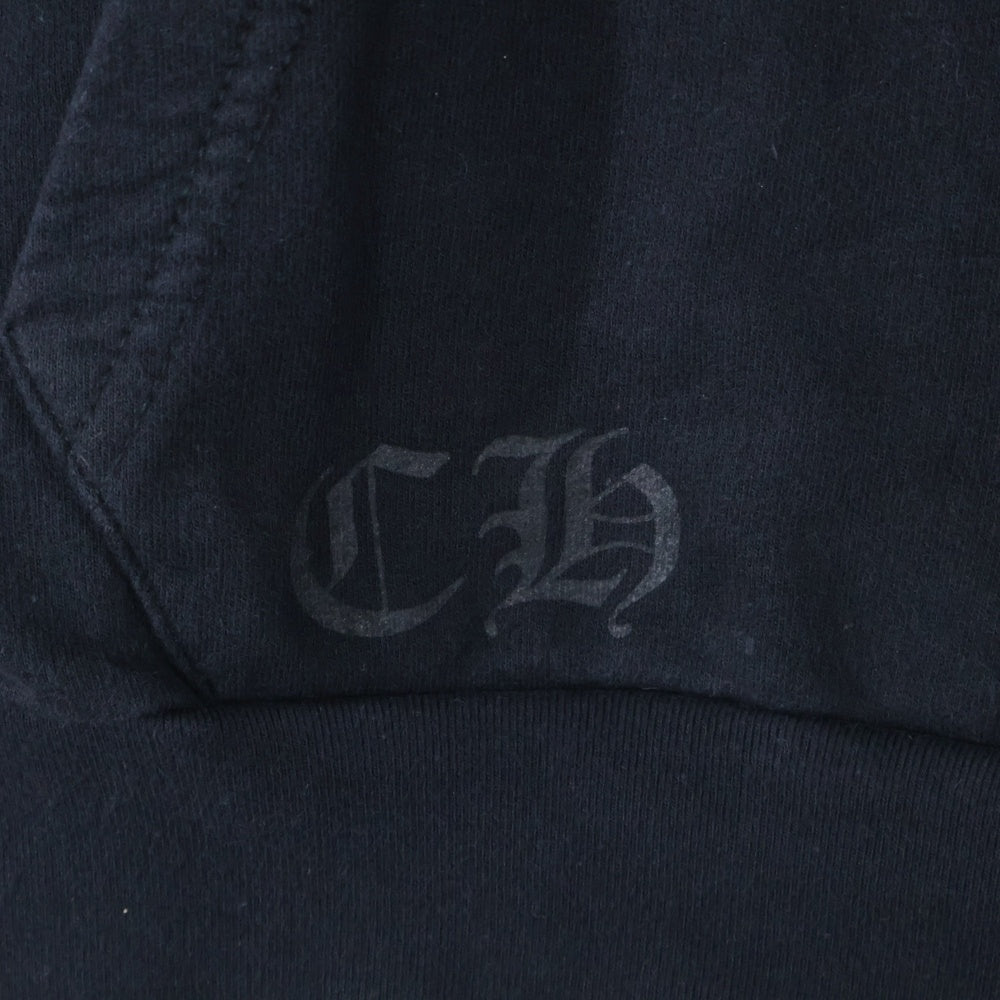 CHROME HEARTS(クロムハーツ) SCROOL HOODIE スクロールラベル スウェットプルオーバーフーディーパーカー ブラック