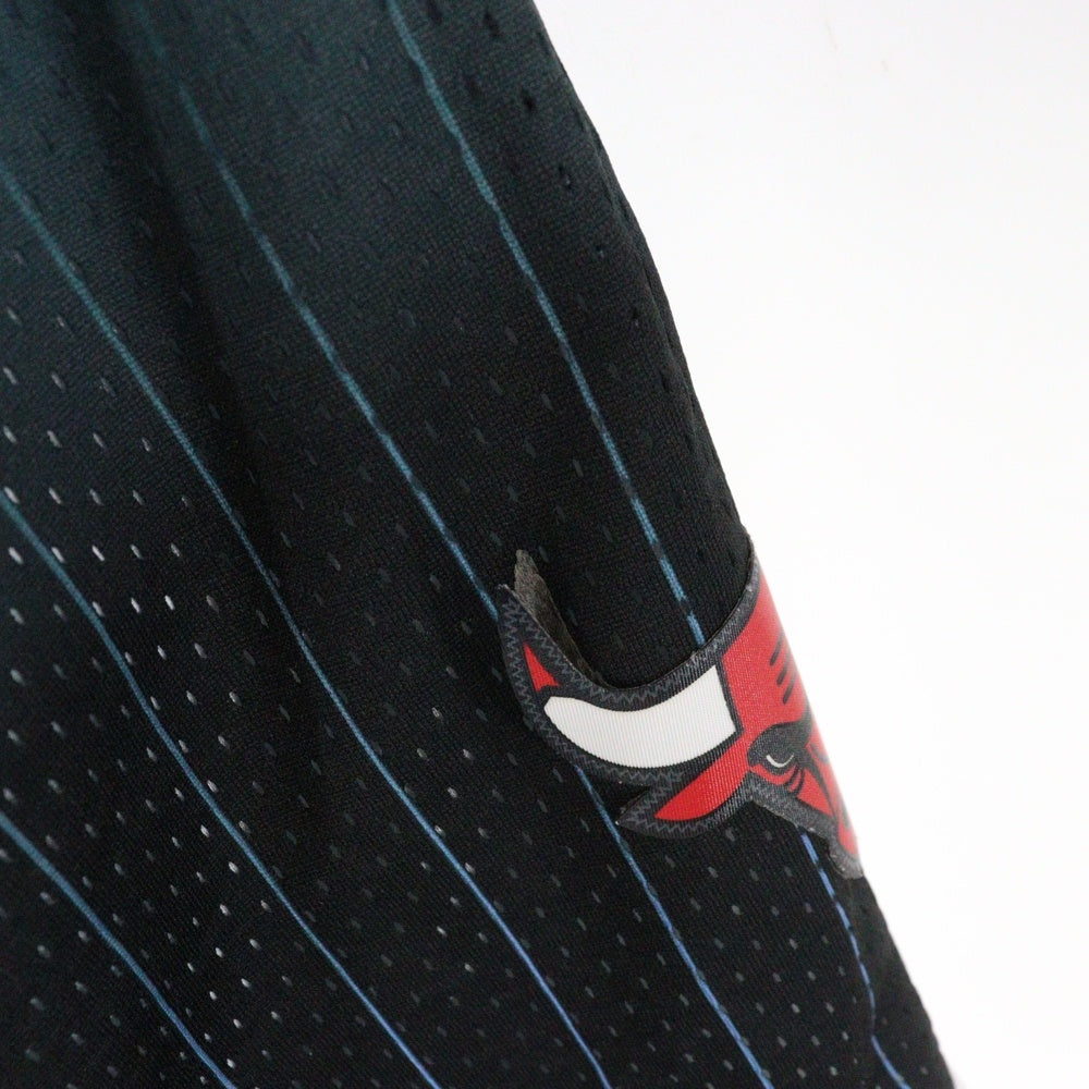 Mitchell&Ness(ミッチェル アンド ネス) CHICAGO BULLS 1995/96 Hardwood Classics Fadeaway Shorts シカゴブルズ ストライプショーツ ショートパンツ ブルー