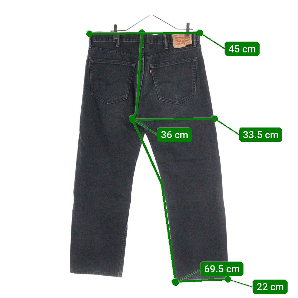Levi's(リーバイス) 505 ジッパーフライストレートブラックデニムパンツ 00505-0260 ブラック
