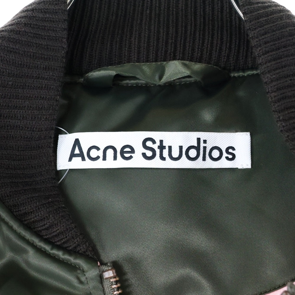 Acne Studios(アクネ ストゥディオズ) Bomber Jacket B90819 ロゴグラムボンバージャケット グリーン