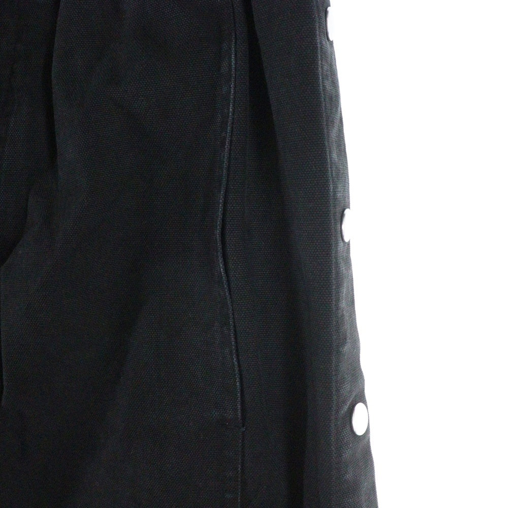DRKSHDW(ダークシャドウ) 25SS PUSHER PANTS プッシャーパンツ サイドスナップボタンロングパンツ DU01E3393-CVS ブラック
