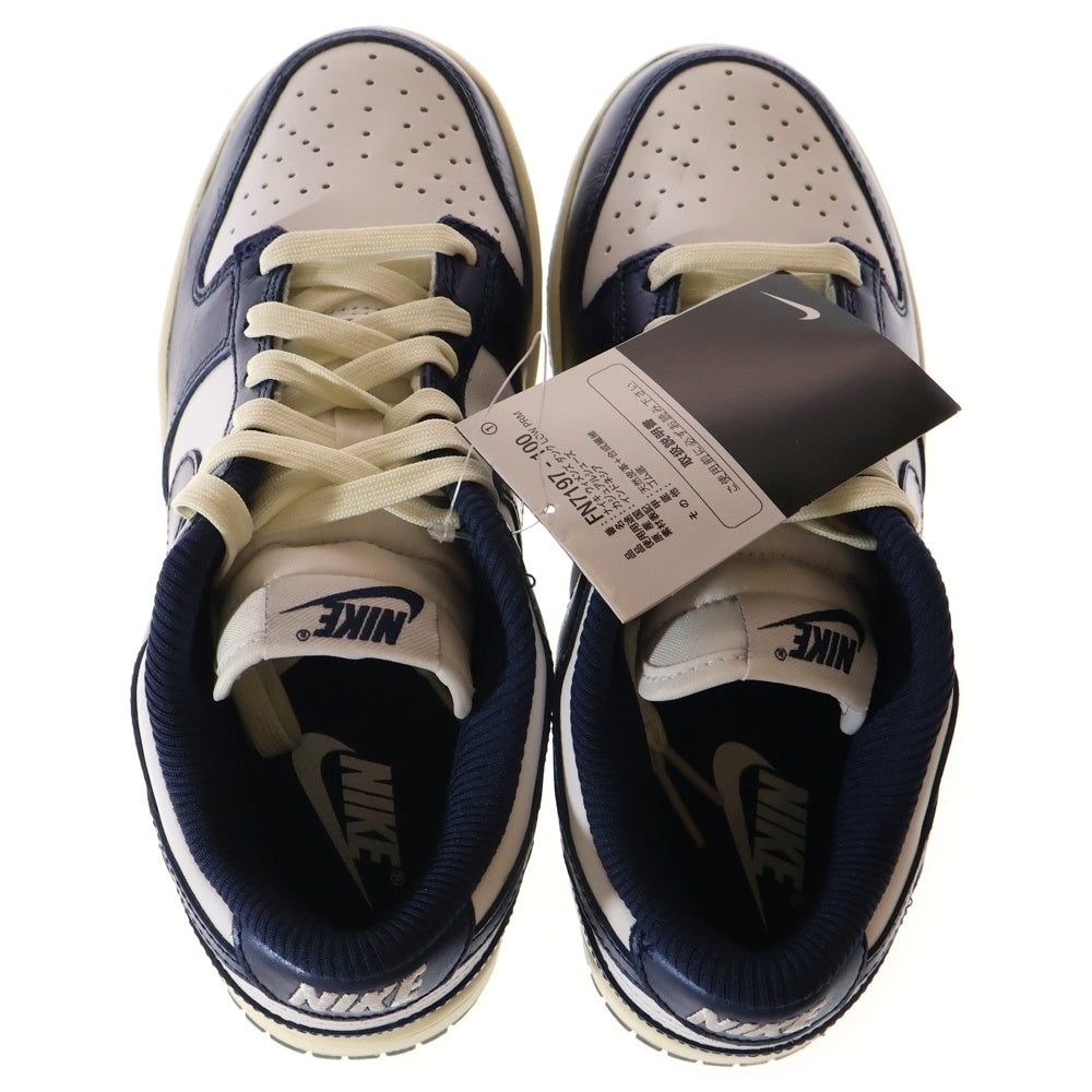 NIKE(ナイキ) WMNS DUNK LOW PRM FN7197-100 ウィメンズ ダンク ロー PRM ローカットスニーカー US6/23.0cm ネイビー/ホワイト