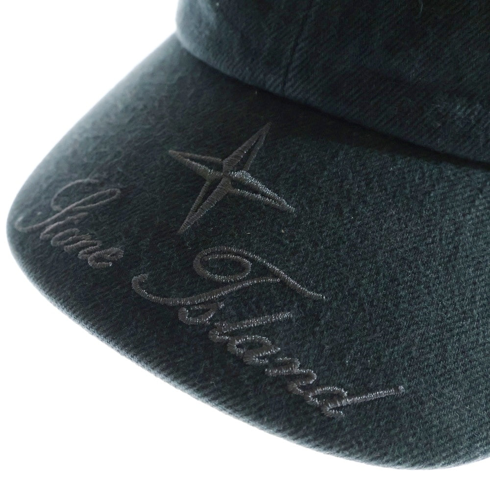 SUPREME(シュプリーム) 23AW ×STONE ISLAND Denim 6-Panel Cap ストーンアイランド デニム ロゴ刺繍 キャップ 帽子 ブラック