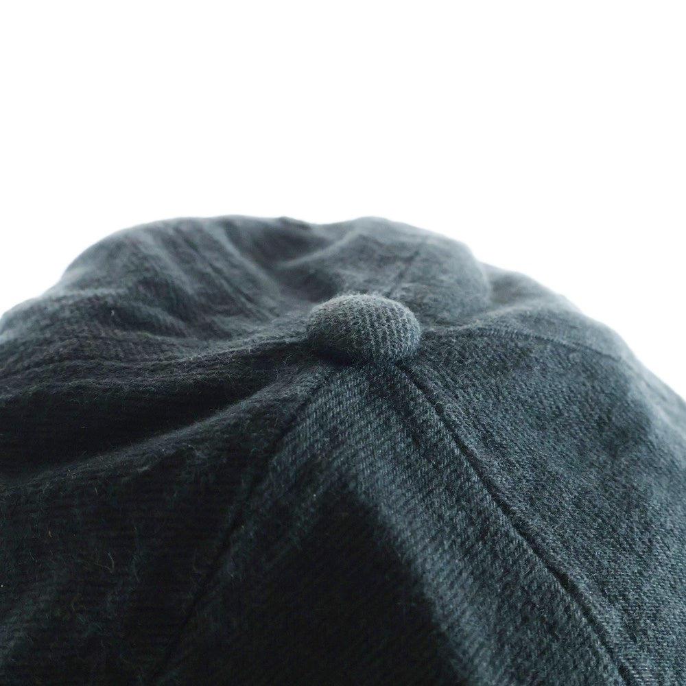 SUPREME(シュプリーム) 23AW ×STONE ISLAND Denim 6-Panel Cap ストーンアイランド デニム ロゴ刺繍 キャップ 帽子 ブラック